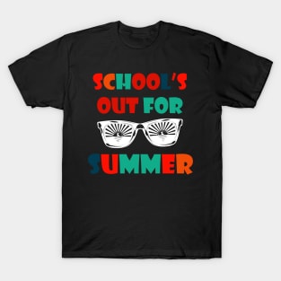 Retro Last Day Of School Schools Out For Summer Teacher Gift T-Shirt